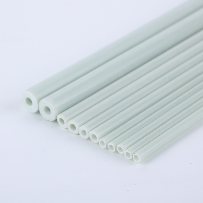 hollow round fiberglass rods of different sizes