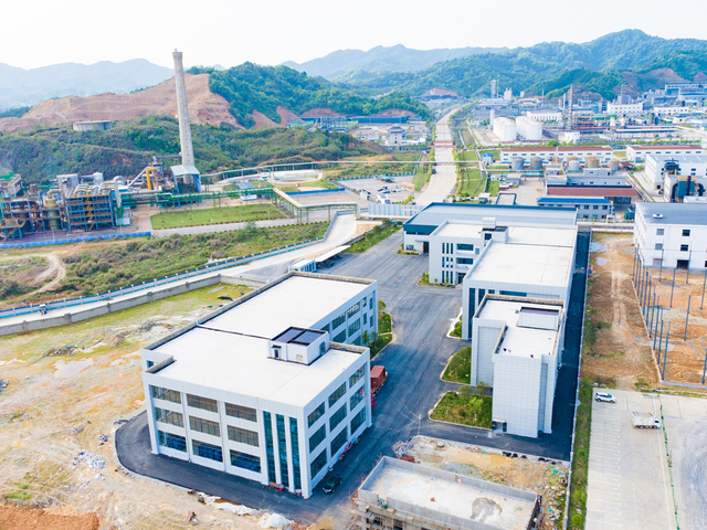 Aerial view of Jiangxidekai New Materials Co., Ltd. in Dexing High-tech Park