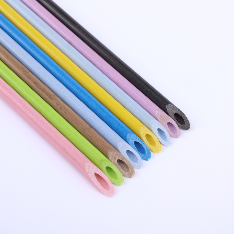 hollow fiberglass rods in various colors