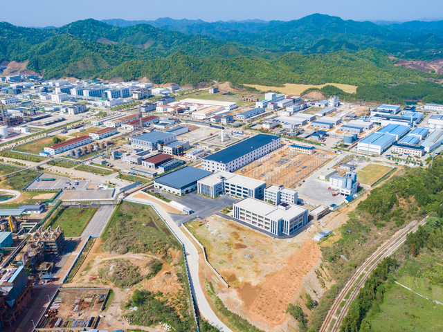 Aerial view of Jiangxidekai New Materials Co., Ltd. in Dexing High-tech Park