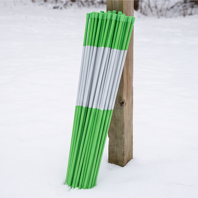 asta in fibra di vetro segnavia carrabile verde anticorrosione