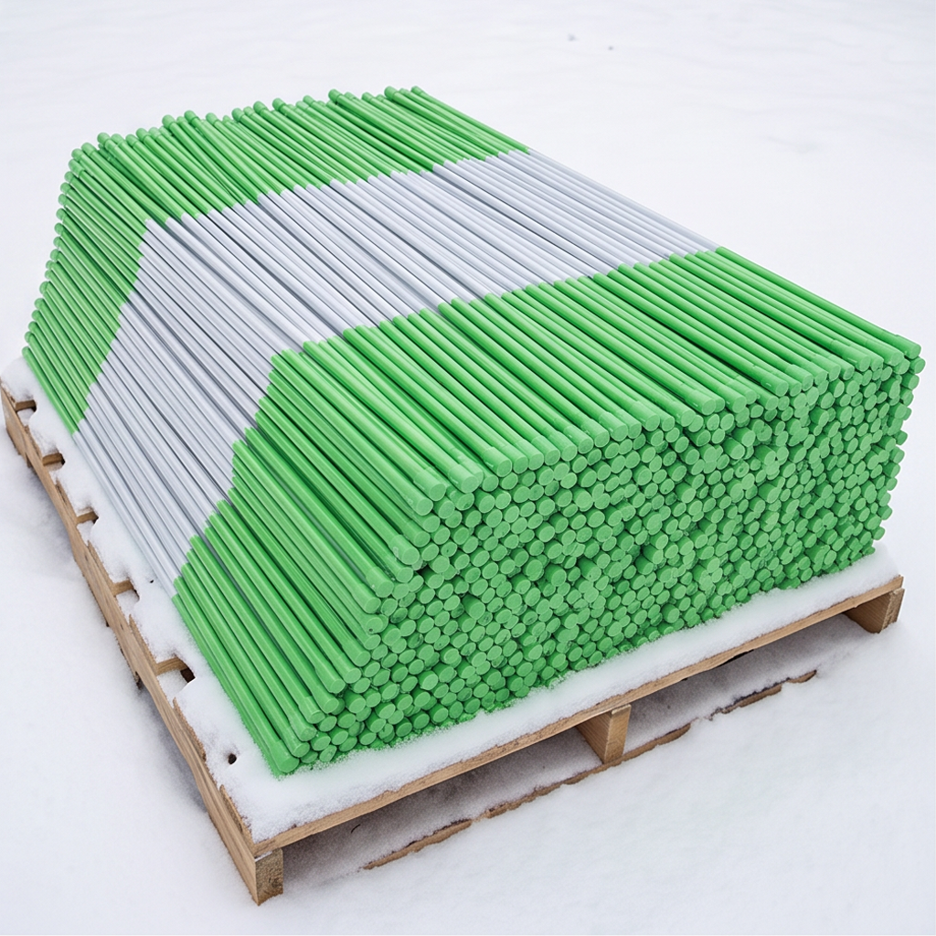 Green 5/16" X 48" Fiberglass Driveway Marker – Reflective Snow & Lane Stake
