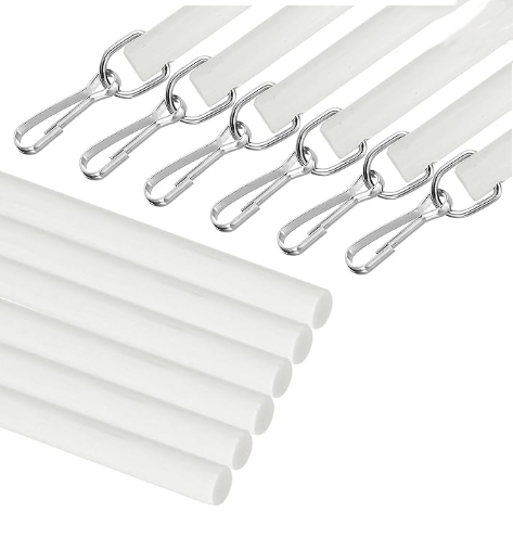 9.5mm 12.7mm Fiberglass Curtain Wand Baton with Hooks And Snaps To Open And Close Curtain From China
