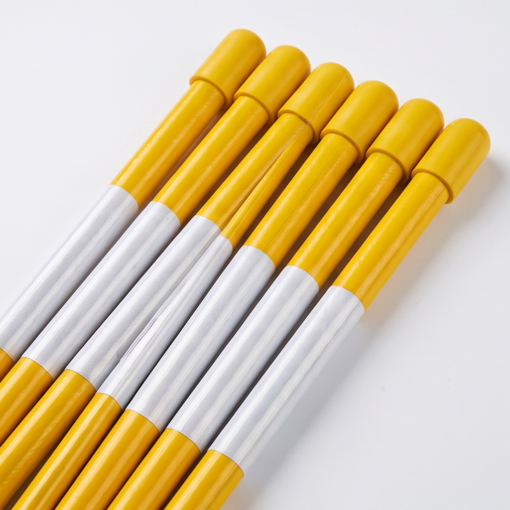 Yellow 1/4" X 48" Fiberglass Driveway Marker – Reflective Snow & Lane Stake