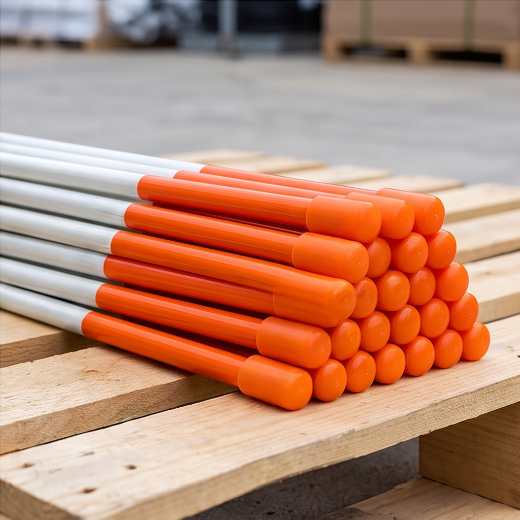 Orange 5/16" X 48" Fiberglass Driveway Marker – Reflective Snow Stakes for Lane & Edge Marking