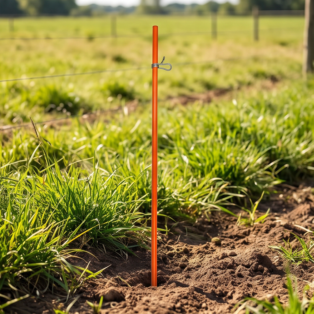 Fiberglass Rod 10mm*120cm Orange Livestock Fence Support Suitable for Cattle Management From China Manufacture