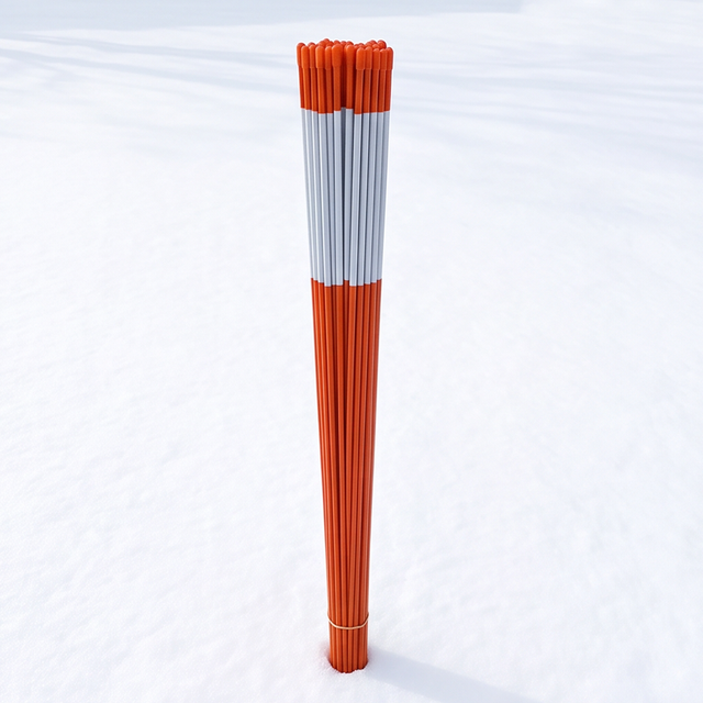 1/4" 11/16" 5/16" 3/8" fiberglass reflective driveway marker for snow rod sign in night