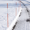 Orange 5/16" X 48" Fiberglass Driveway Marker – Reflective Snow Stakes for Lane & Edge Marking
