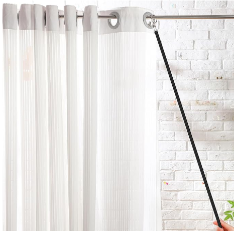 9.5mm 12.7mm Fiberglass Curtain Wand Baton with Hooks And Snaps To Open And Close Curtain From China